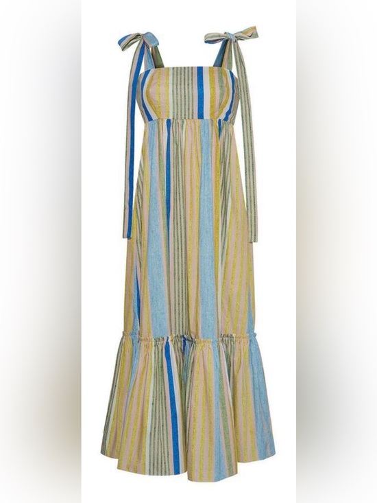 Cara Cara Dresses & Skirts - Cara Cara Campbell Summer Midi Dress Basketweave Multi Stripe, Size XS